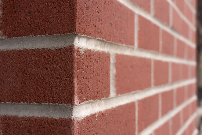 corner of brick facade