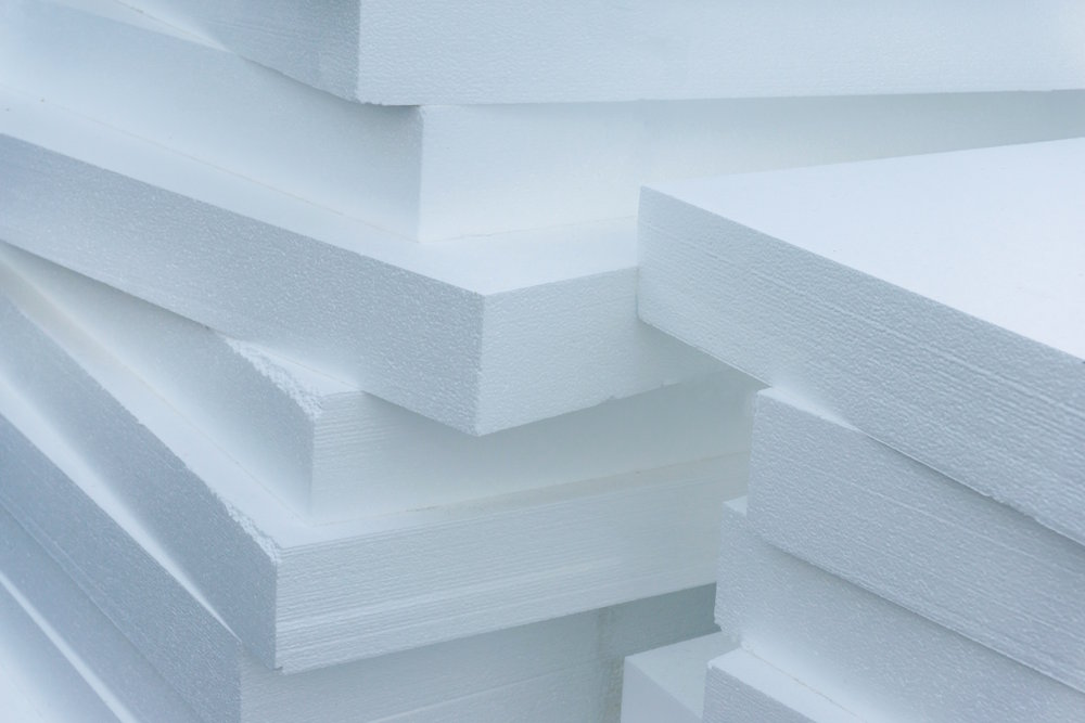 Close up of EPS insulation.