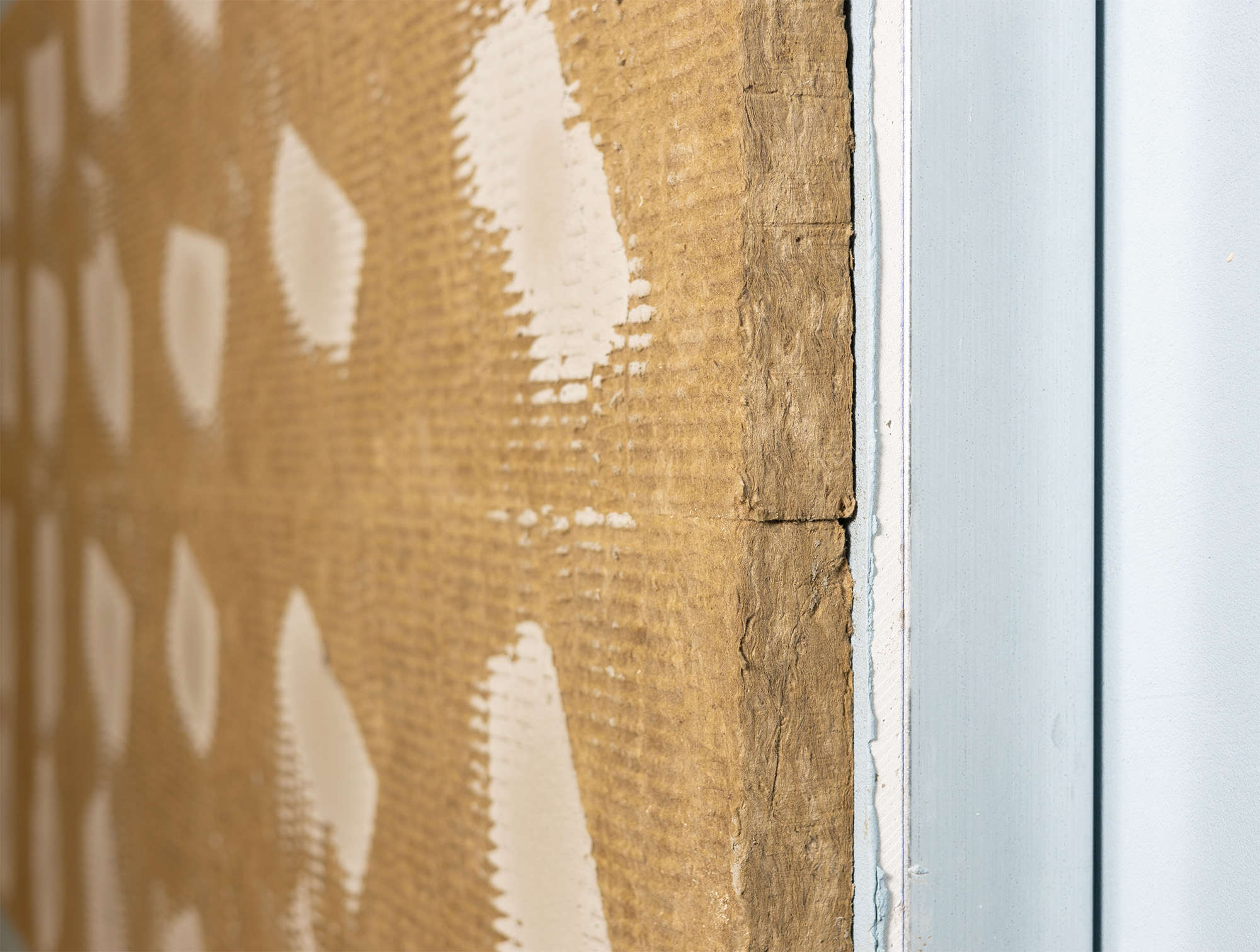 Close up of mineral wool insulation