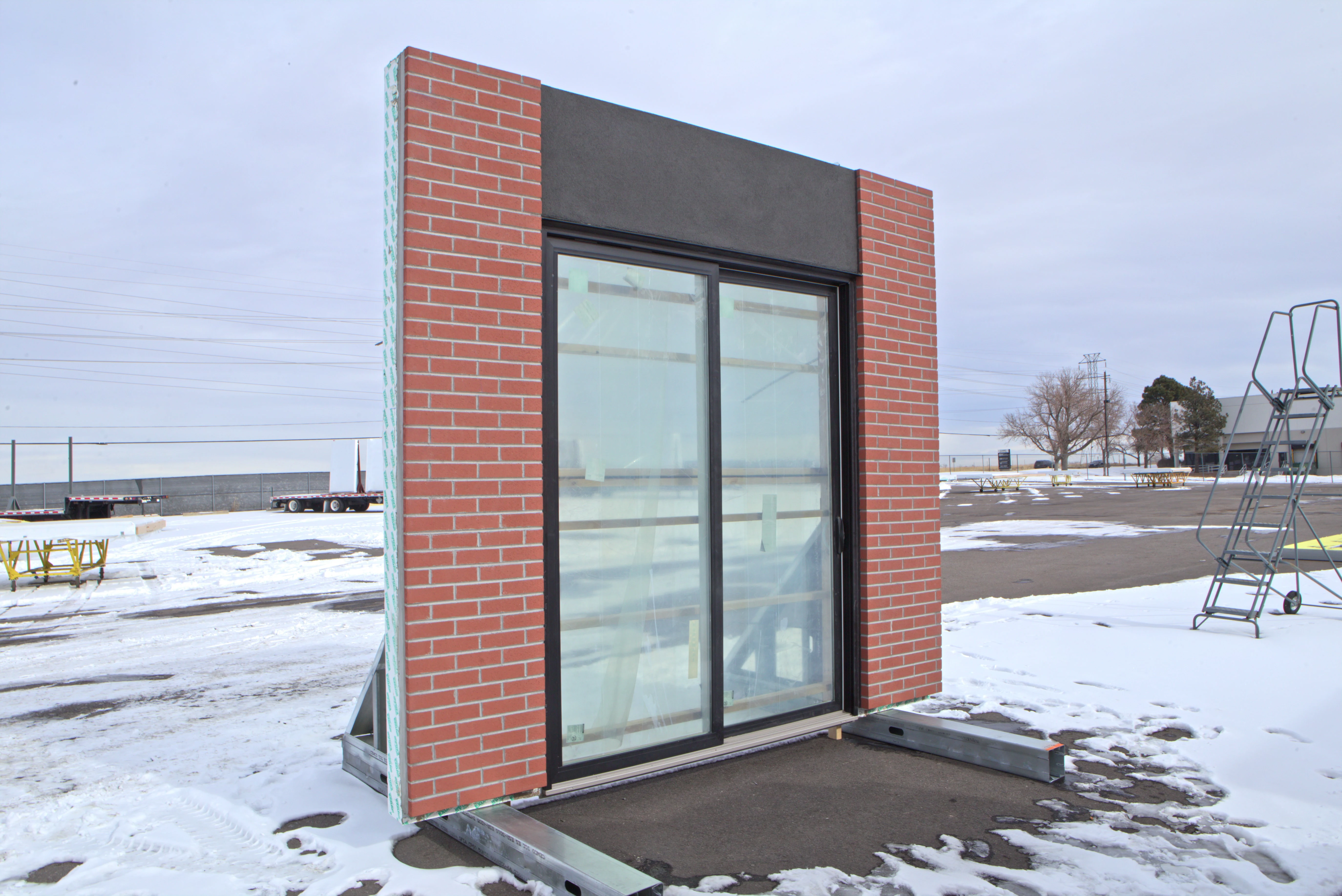 wall panel in the snow