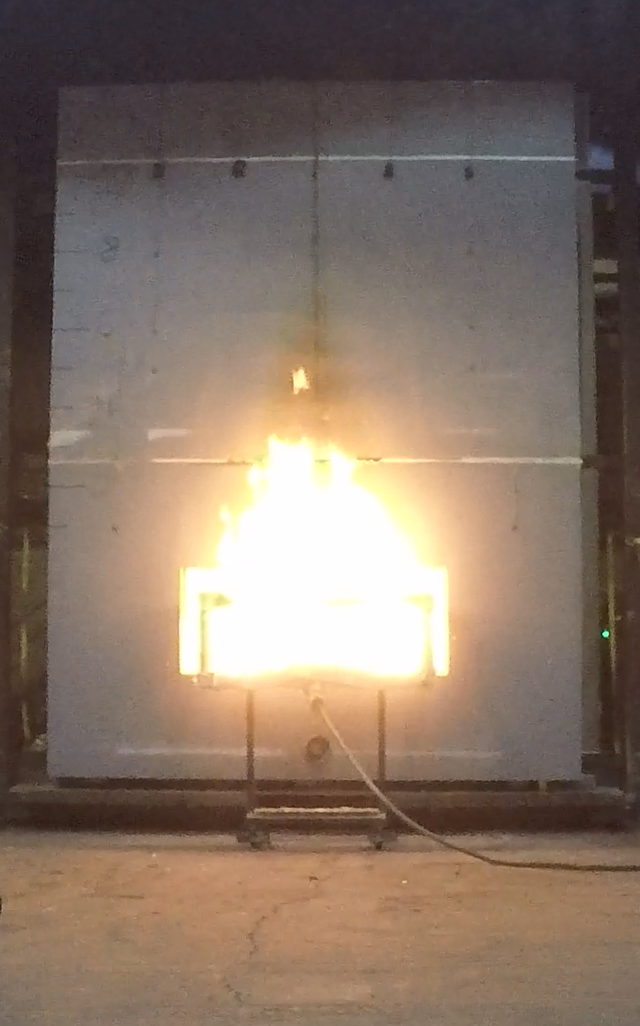 NFPA 285 fire testing of wall system.